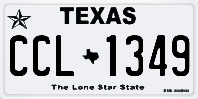 TX license plate CCL1349