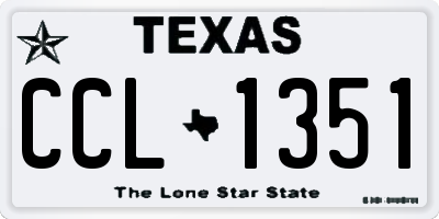TX license plate CCL1351