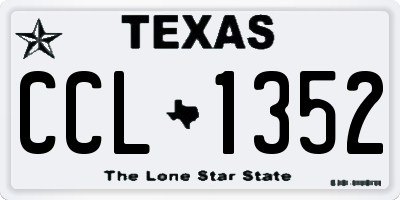 TX license plate CCL1352