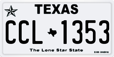TX license plate CCL1353