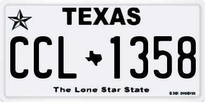 TX license plate CCL1358