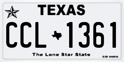 TX license plate CCL1361