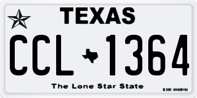 TX license plate CCL1364