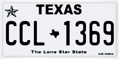 TX license plate CCL1369