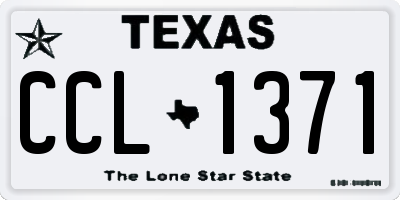 TX license plate CCL1371