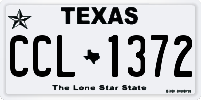 TX license plate CCL1372