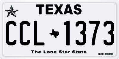 TX license plate CCL1373