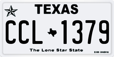 TX license plate CCL1379