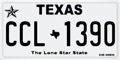 TX license plate CCL1390