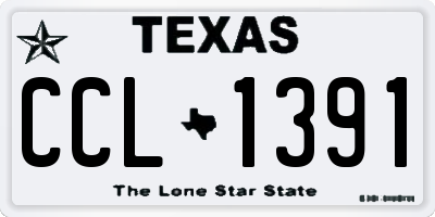 TX license plate CCL1391