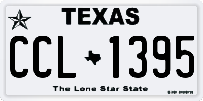 TX license plate CCL1395