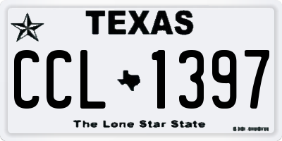 TX license plate CCL1397