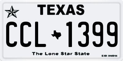 TX license plate CCL1399