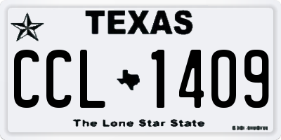 TX license plate CCL1409