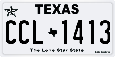 TX license plate CCL1413