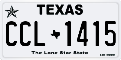 TX license plate CCL1415