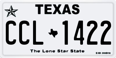 TX license plate CCL1422