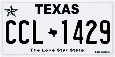 TX license plate CCL1429