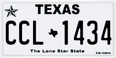 TX license plate CCL1434
