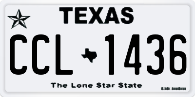 TX license plate CCL1436