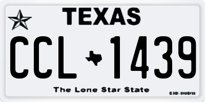 TX license plate CCL1439
