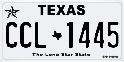 TX license plate CCL1445