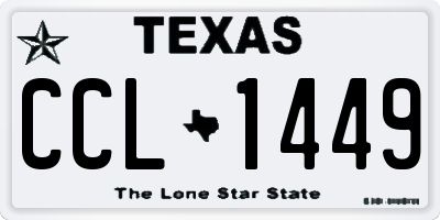 TX license plate CCL1449