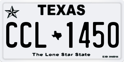 TX license plate CCL1450