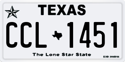 TX license plate CCL1451
