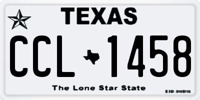 TX license plate CCL1458