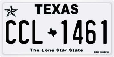 TX license plate CCL1461