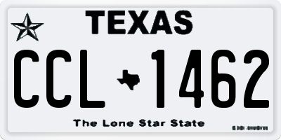 TX license plate CCL1462