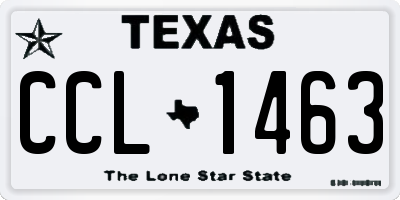 TX license plate CCL1463