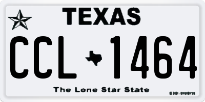 TX license plate CCL1464