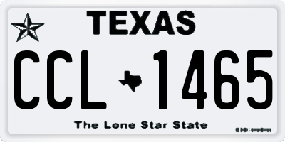 TX license plate CCL1465