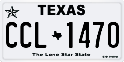 TX license plate CCL1470