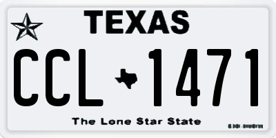 TX license plate CCL1471