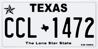 TX license plate CCL1472