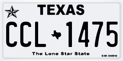 TX license plate CCL1475