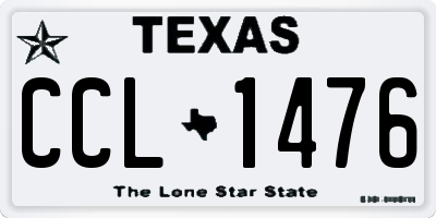 TX license plate CCL1476