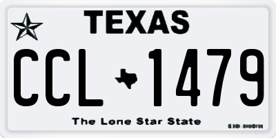 TX license plate CCL1479