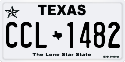 TX license plate CCL1482