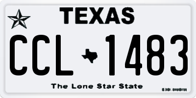 TX license plate CCL1483