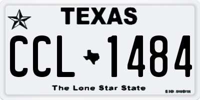 TX license plate CCL1484