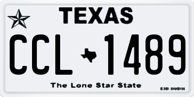 TX license plate CCL1489