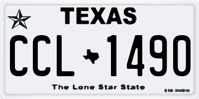 TX license plate CCL1490