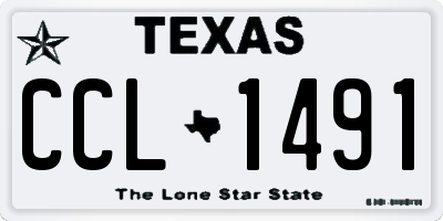 TX license plate CCL1491
