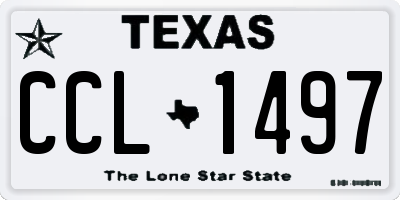 TX license plate CCL1497