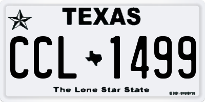 TX license plate CCL1499