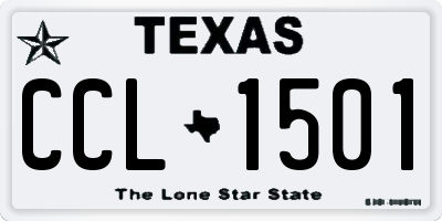 TX license plate CCL1501